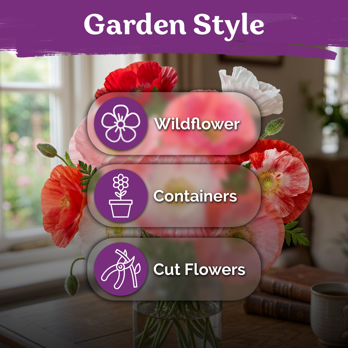 Shirley Poppy Double Mix Seeds