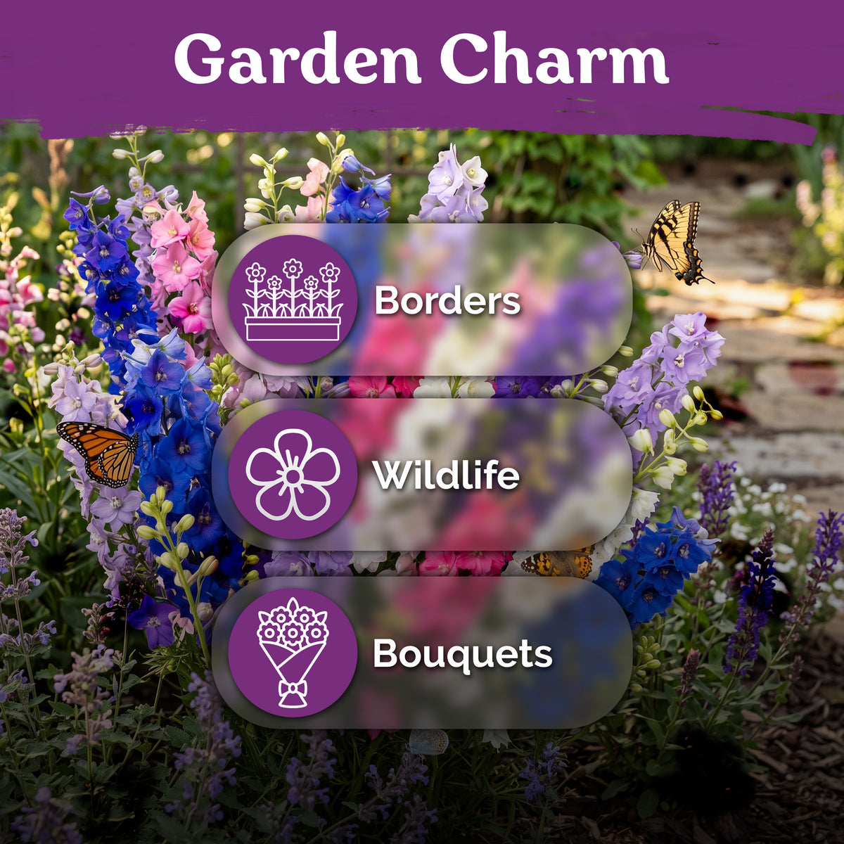 Rocket Larkspur Imperial Mix Seeds