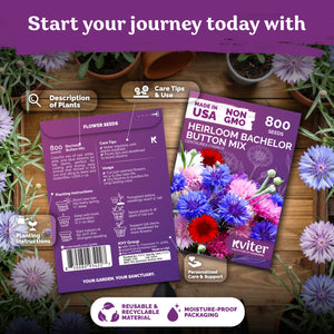 Mix Bachelor Button Cornflower Seeds – kviterseeds.com – photo 2