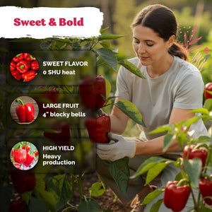 Big Red Sweet Pepper Seeds – kviterseeds.com – photo 4