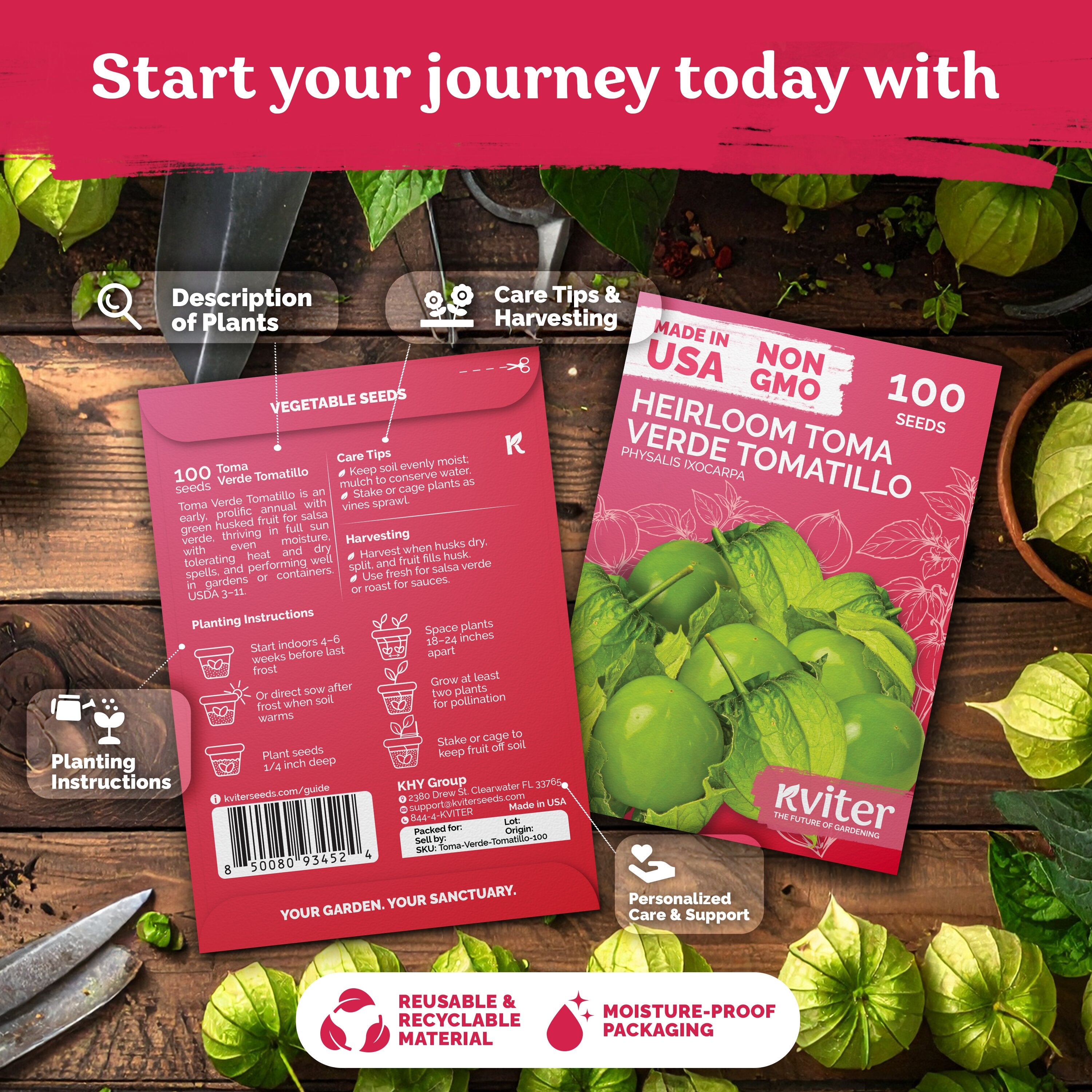 Toma Verde Tomatillo Seeds – kviterseeds.com – photo 2