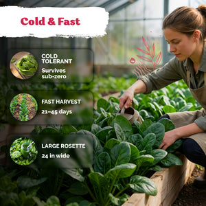 Viroflay Spinach Seeds – kviterseeds.com – photo 4