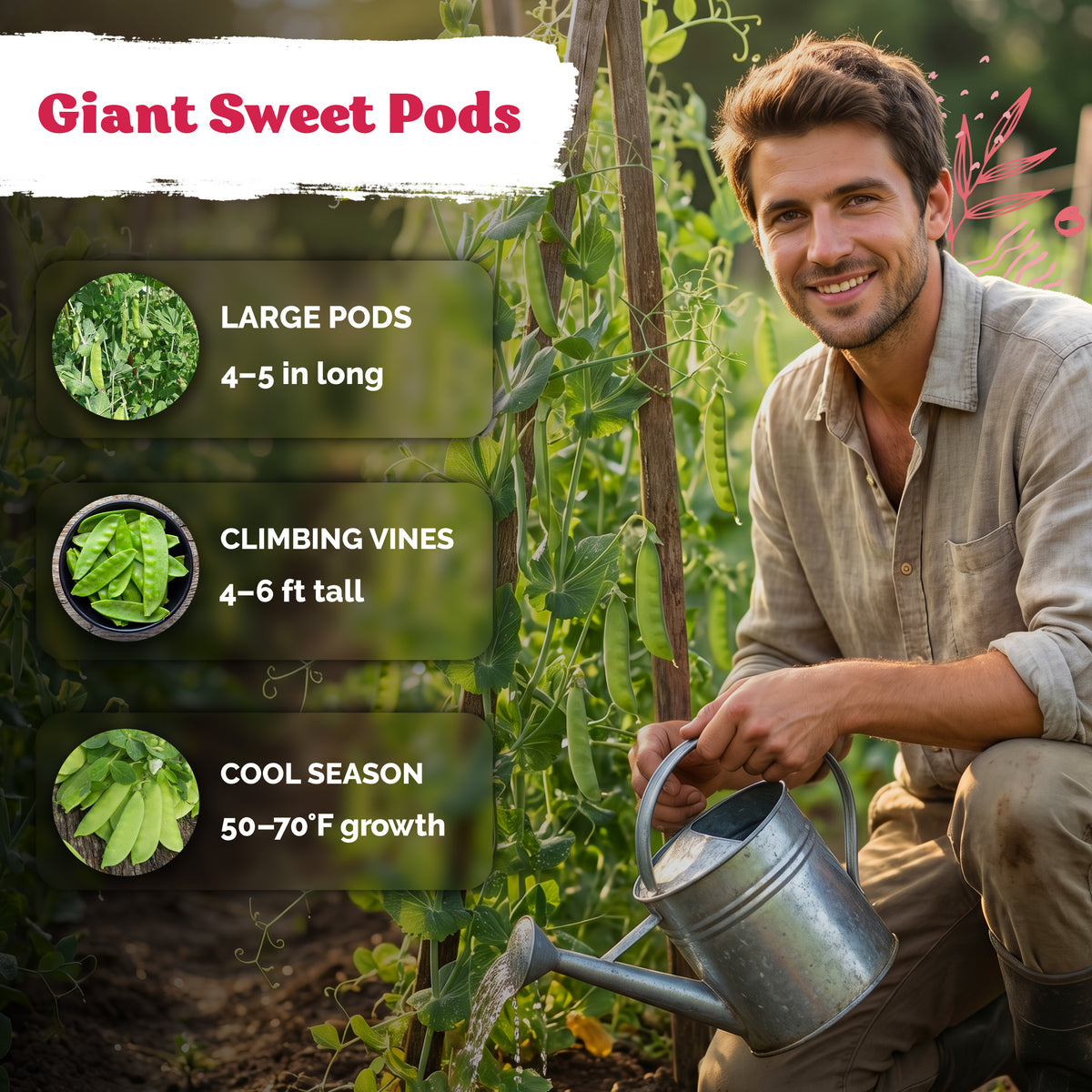 Mammoth Melting Sugar Pea Seeds