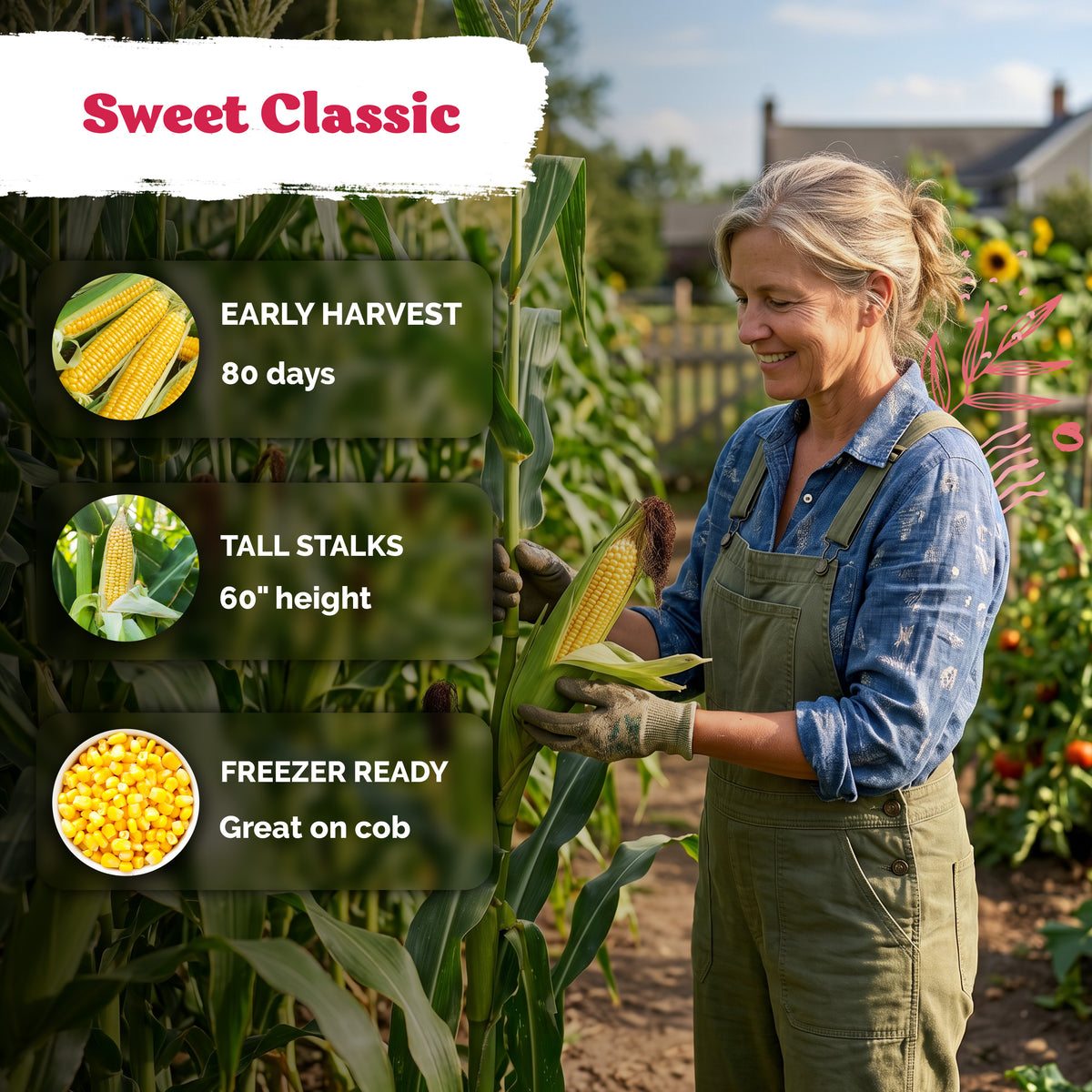 Golden Bantam Corn Seeds – kviterseeds.com – photo 4