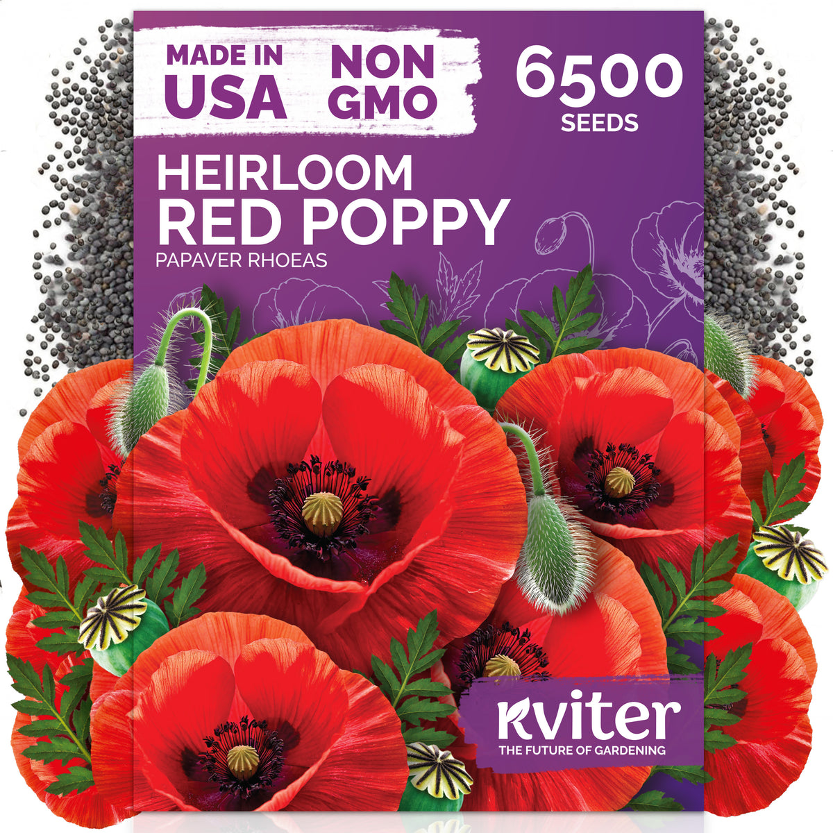 Red Poppy Seeds – kviterseeds.com