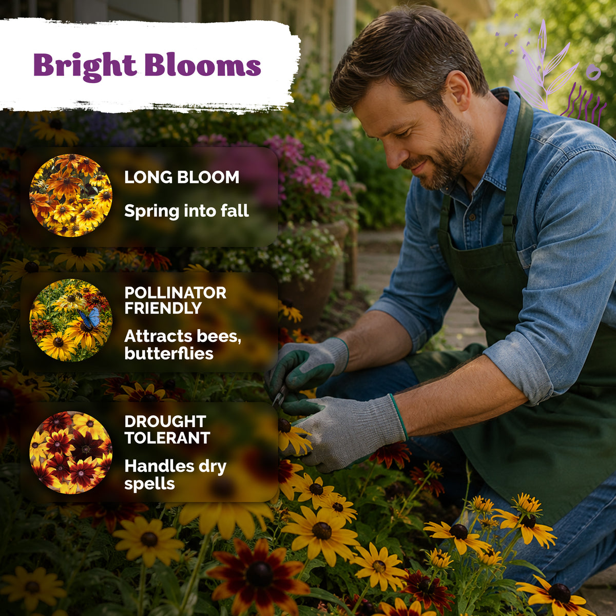 Mix Dwarf Black Eyed Susan Seeds – kviterseeds.com – photo 4