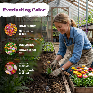 Mix Dwarf Strawflower Seeds – kviterseeds.com – photo 4