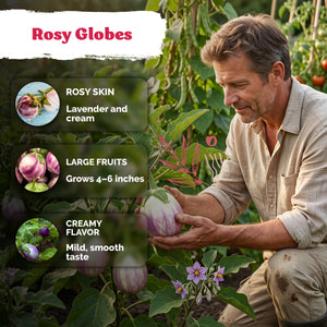 Rosa Bianica Eggplant Seeds – kviterseeds.com – photo 4
