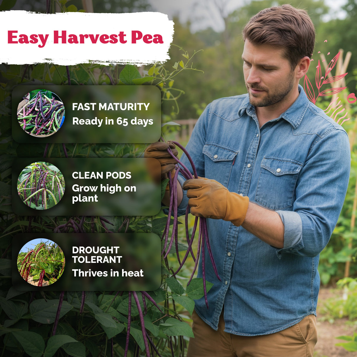 Pinkeye Pea Seeds – kviterseeds.com – photo 4