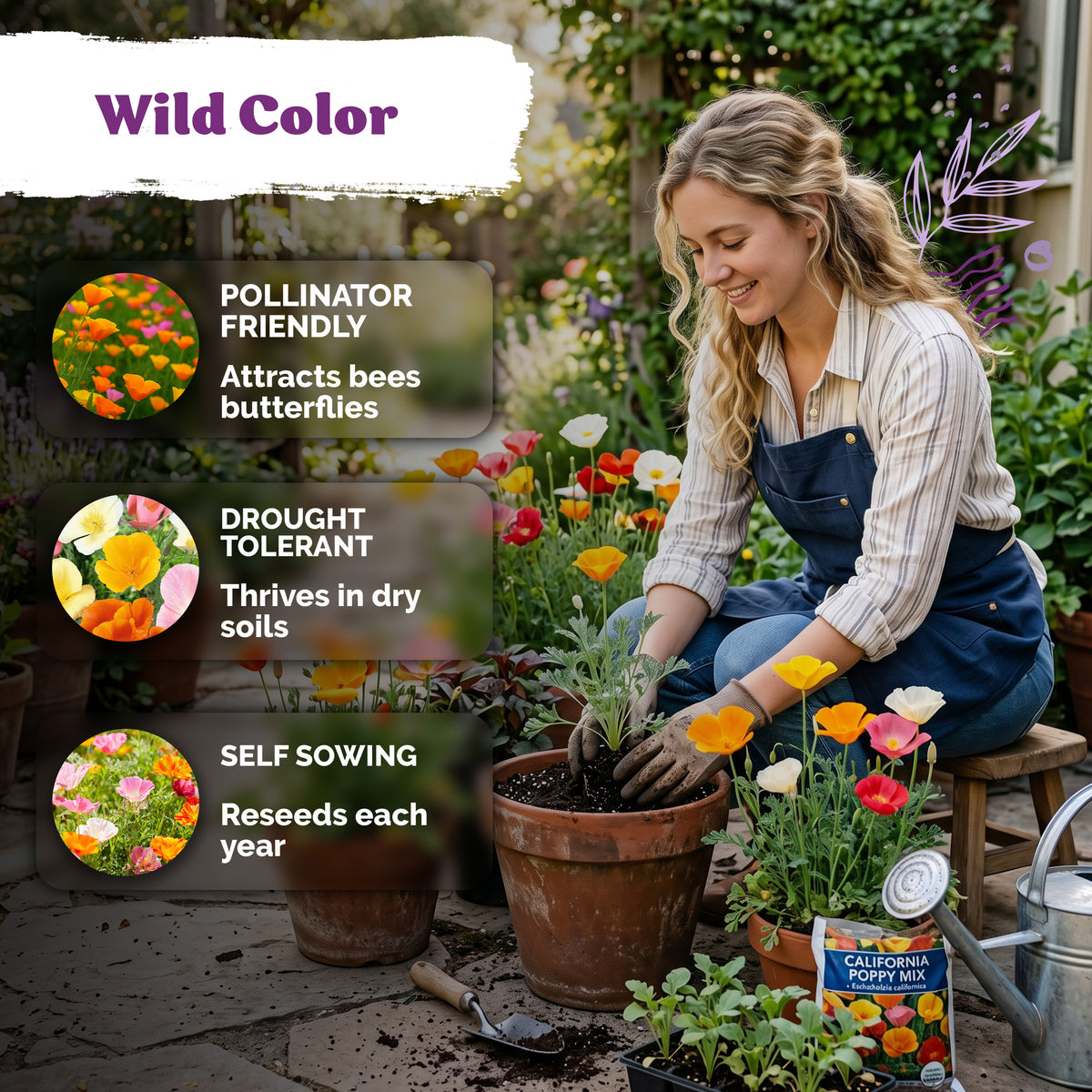 California Poppy Mix Seeds