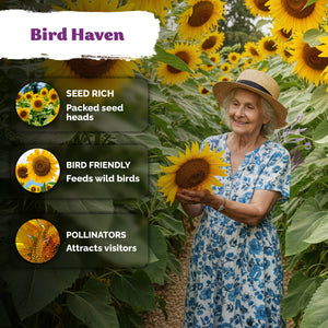 Mammoth Grey Stripe Sunflower Seeds – kviterseeds.com – photo 4