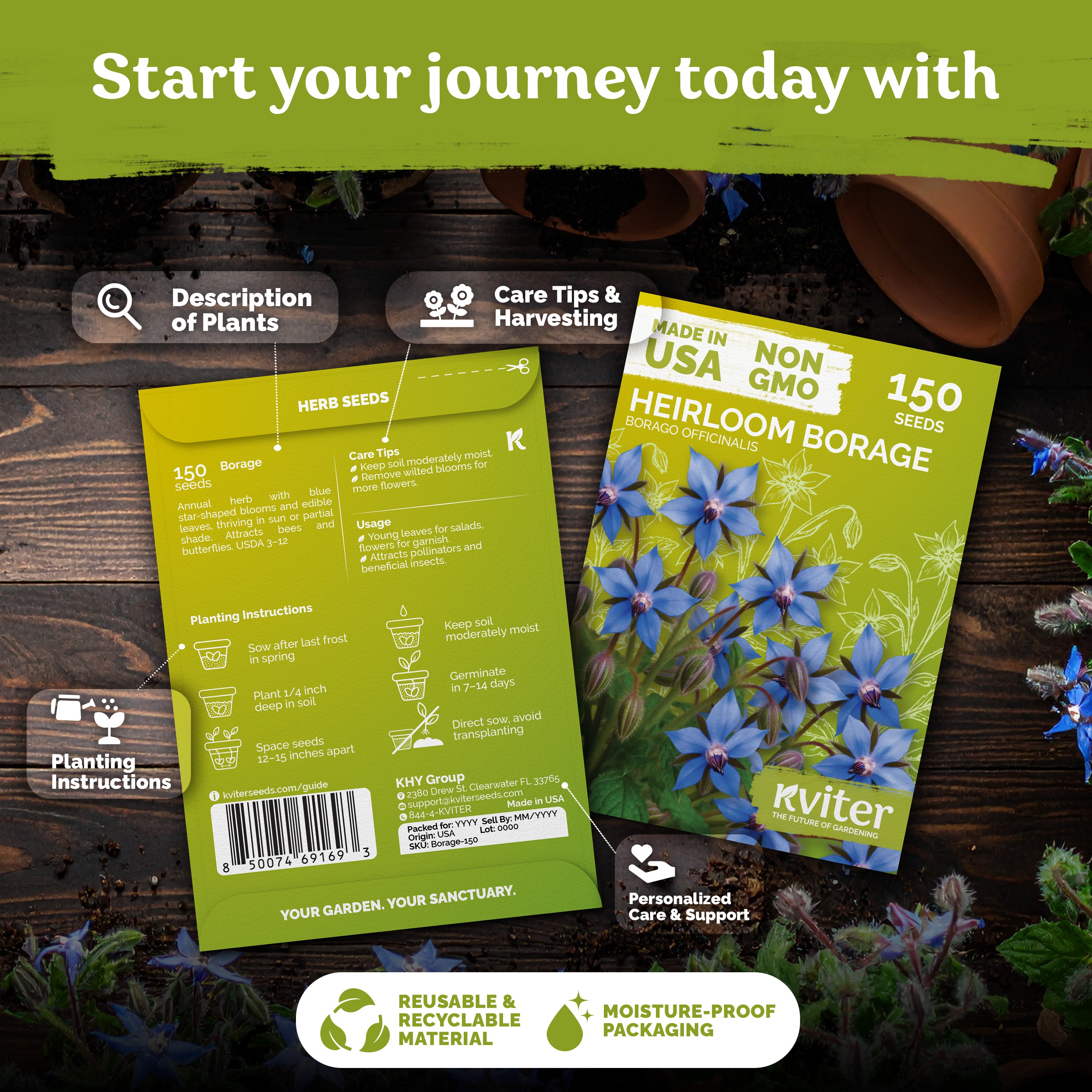 Borage Seeds – kviterseeds.com – photo 2