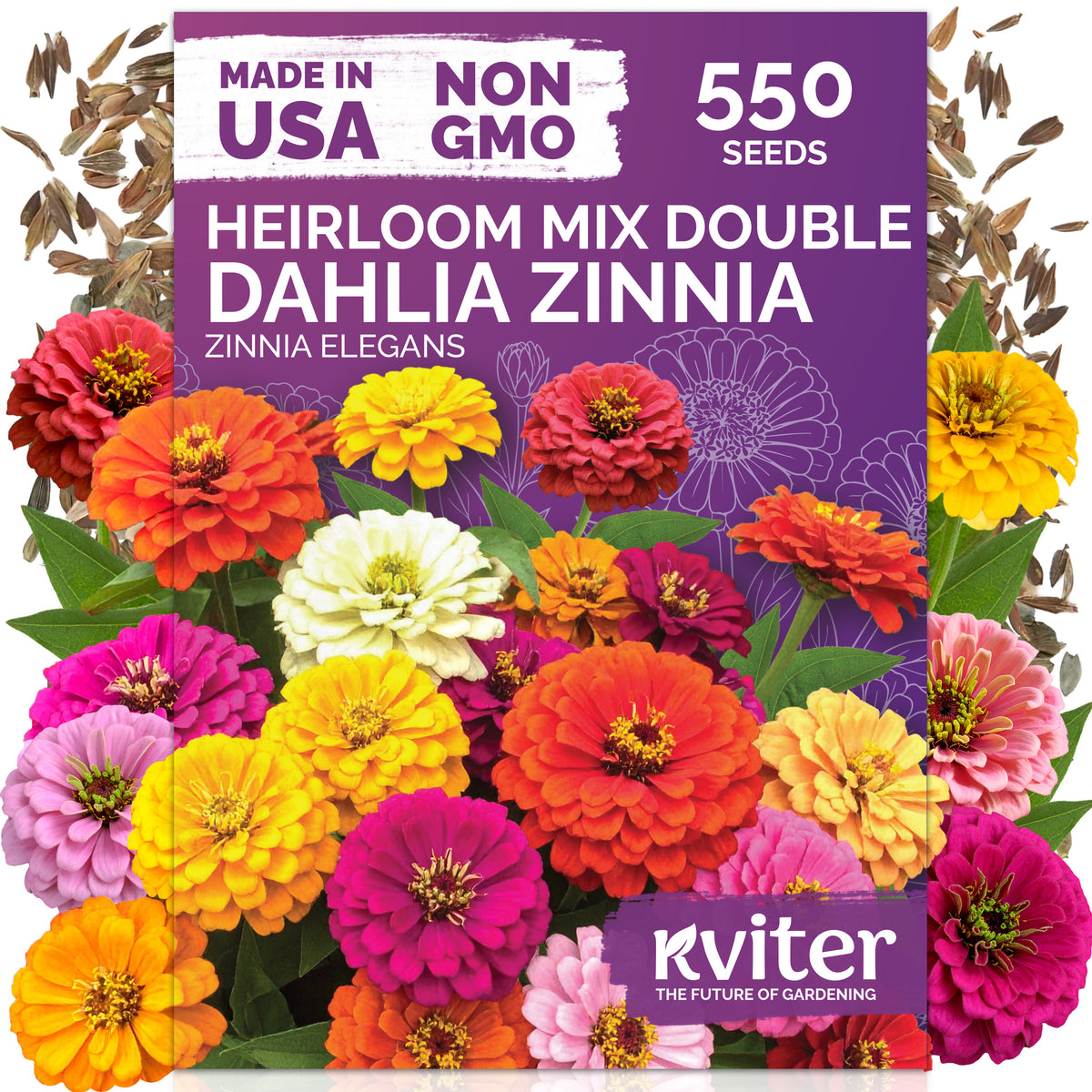 Mix Double Dahlia Zinnia Seeds